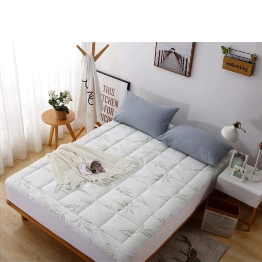 Bamboo Mattress Pad-Overfilled Extra Plush Topper